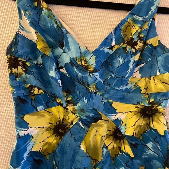 Jones of New York Blue & Yellow Floral Dress - Picture 4 of 7